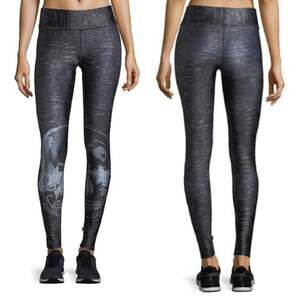 Terez Starry Eyed Skull Hi-Shine Leggings Black Size XS